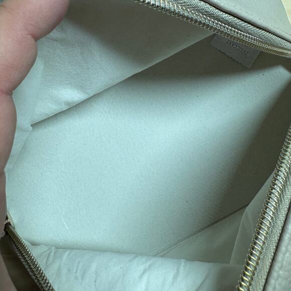 Taylor Madison Designs Travel Jewelry Organizer Makeup Bag Tan Leather - Picture 4 of 10